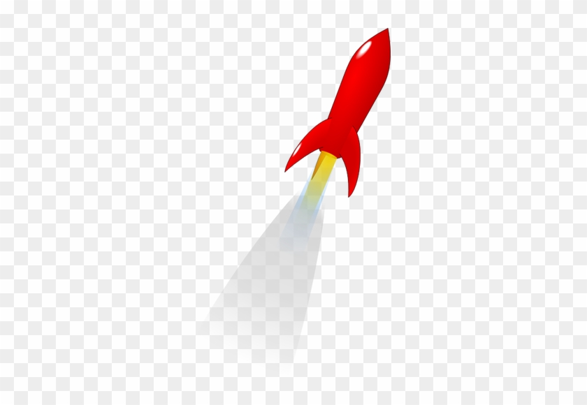 Vector Clip Art Of Red Cartoon Rocket Launched Into - Rocket Launch Clip Art #510789