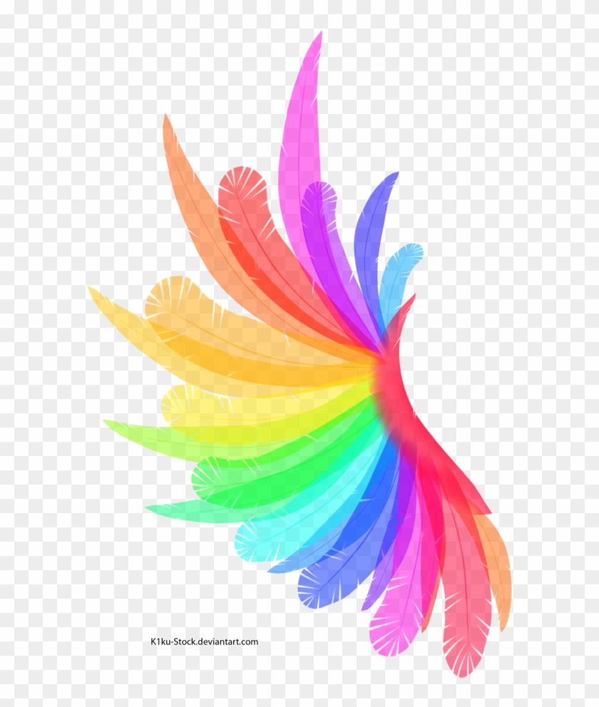 Transparent Rainbow Wing By K1ku Stock D5baau6 Feedyeti - Artsy Angel Wings Transparent #511014