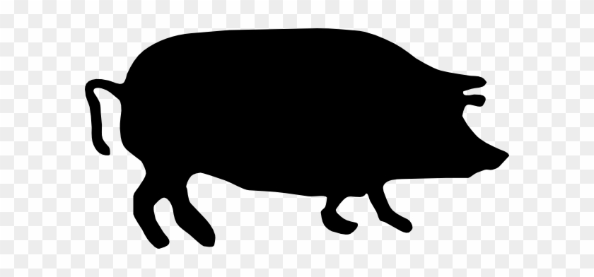 Pig Silhouette Clip Art - Domestic Pig #511133