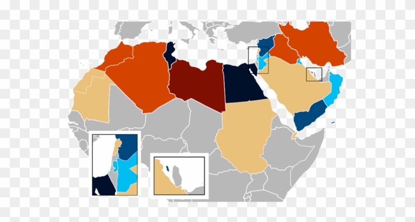 Arab Spring Countries Map #511242