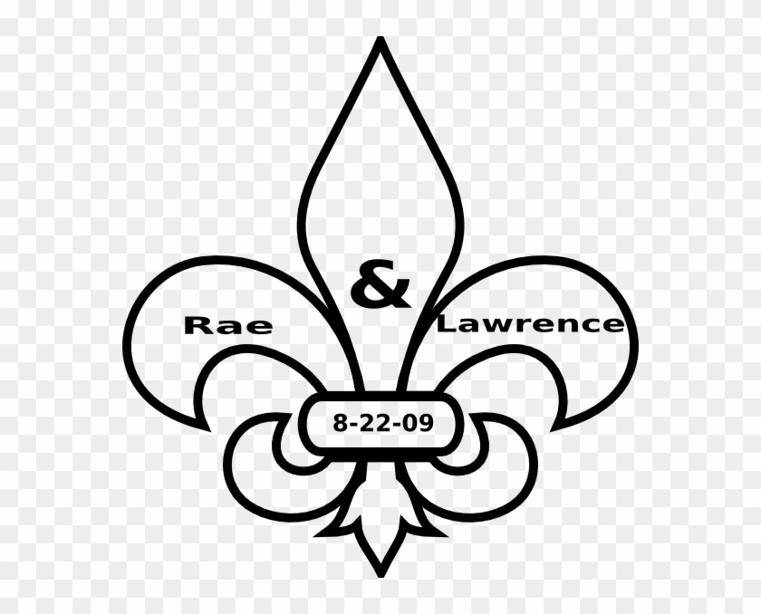 R&l Fleur De Lis Clip Art At Clker - Fleur De Lis Outline #511291