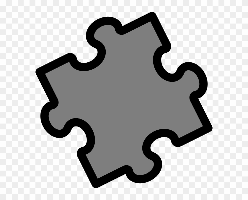 This Free Clip Arts Design Of Gray Puzzle - Colored Puzzle Piece #511490
