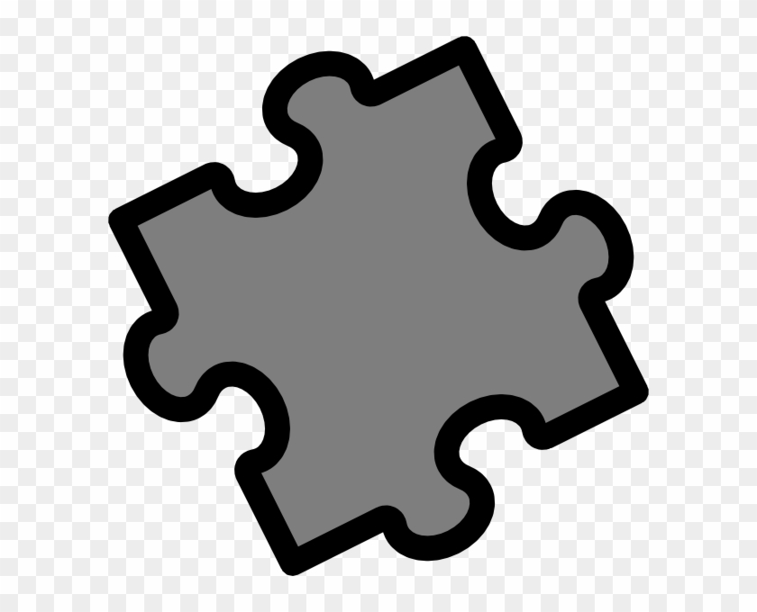 This Free Clip Arts Design Of Gray Puzzle - Colored Puzzle Piece #511490