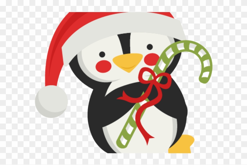 Candy Cane Clipart - Christmas Penguin Png #511509
