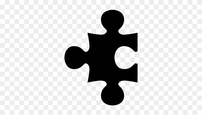 Puzzle Piece Black Shape Vector - Puzzle Shape Vector #511573