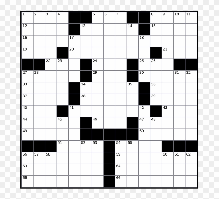 Occasionally, Left-right Or Mirror Symmetry Is Used - Blank Crossword Puzzle Grid #511603
