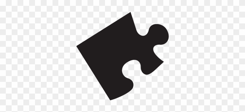 Black Jigsaw Puzzle Icon - Mobile Phone #511610