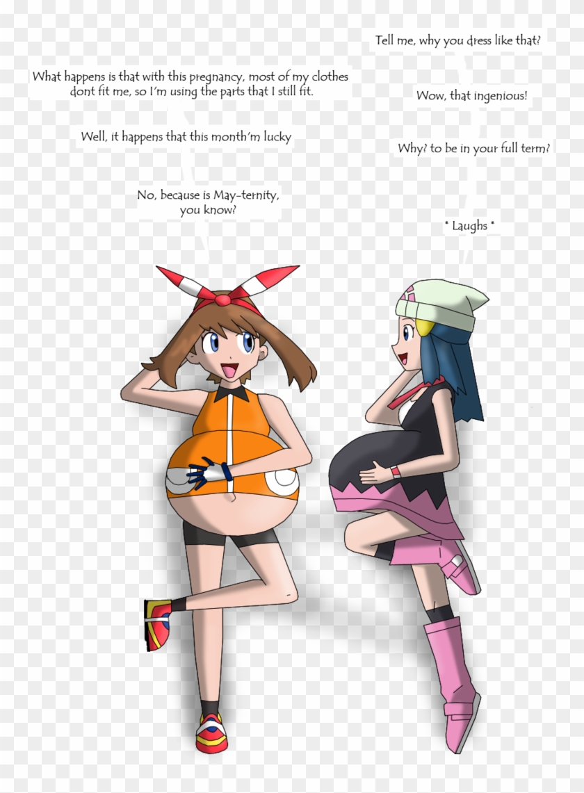 May And Dawn By Butybot2 - May And Drew Pokemon Fat - Free Transparent PNG  Clipart Images Download
