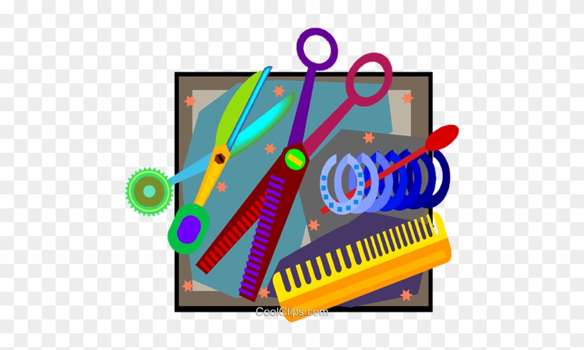 Beautician Tools Royalty Free Vector Clip Art Illustration - Beautician Tools Royalty Free Vector Clip Art Illustration #511899