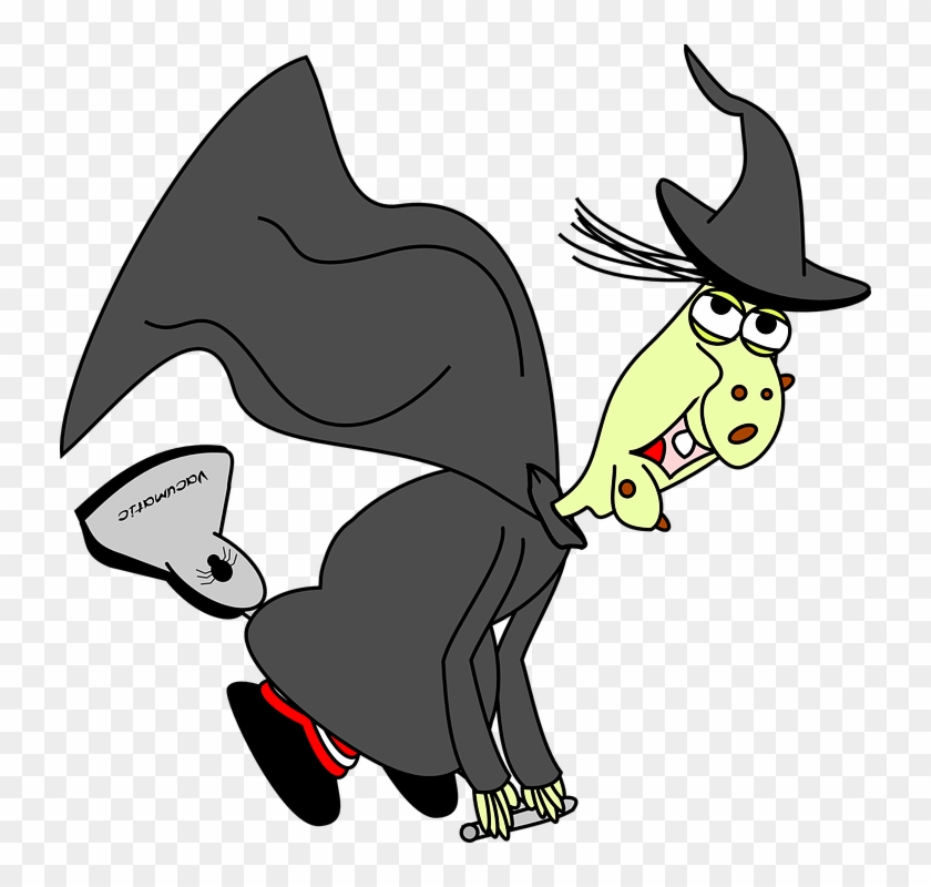 Fly Funny Cliparts 1, - Witch On A Vacuum Cleaner #511956