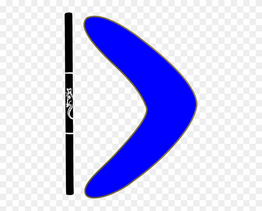Boomerang Clip Art - Blue Boomerang #512116