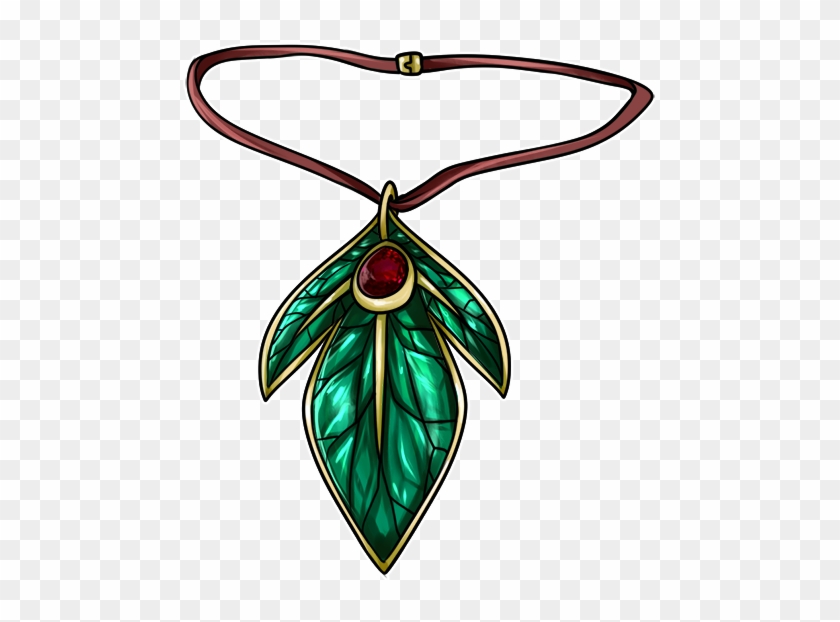 Emerald Leaf Necklace By Wyngrew - Stock Photography #512342