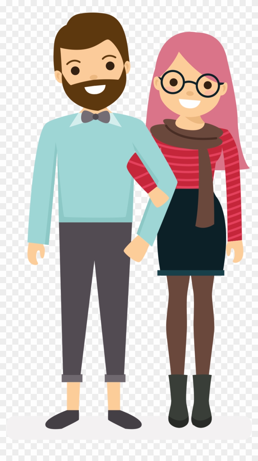 Couples Flat Design - Couple Flat Design #512962