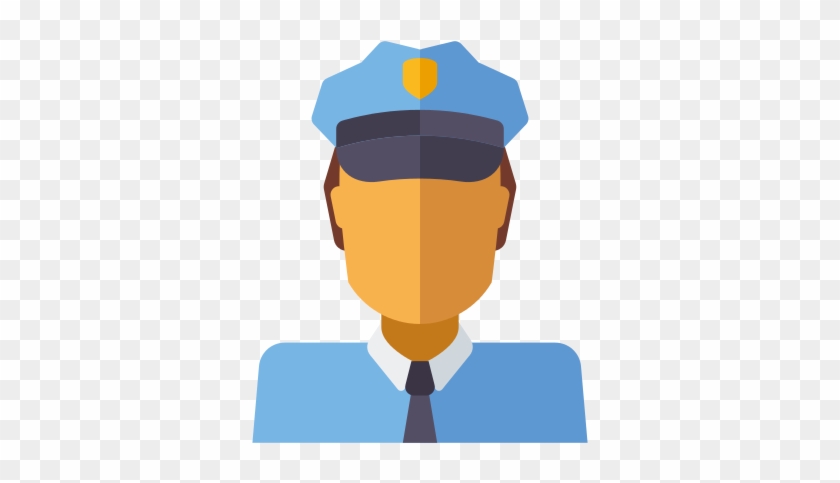 Policeman Flat Design Icon - Cartoon #513010