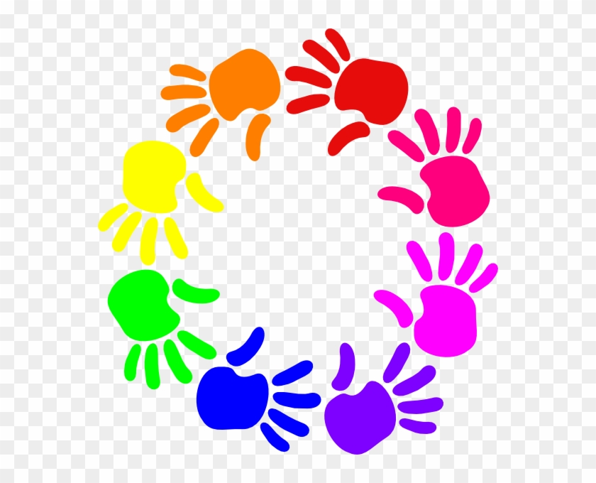 Colorful Circle Of Hands #513106