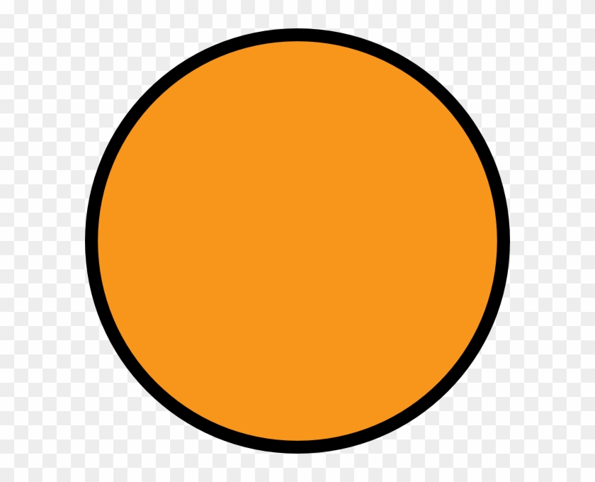 Orange Circle Clip Art - Orange Circle Black Outline #513111
