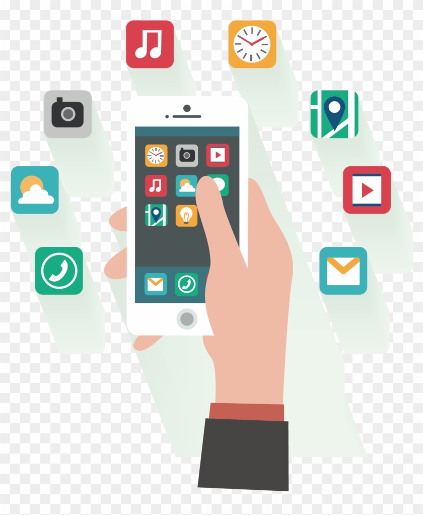 Mobile App Development Smartphone Flat Design - Mobile App Development Vector New Png #513210