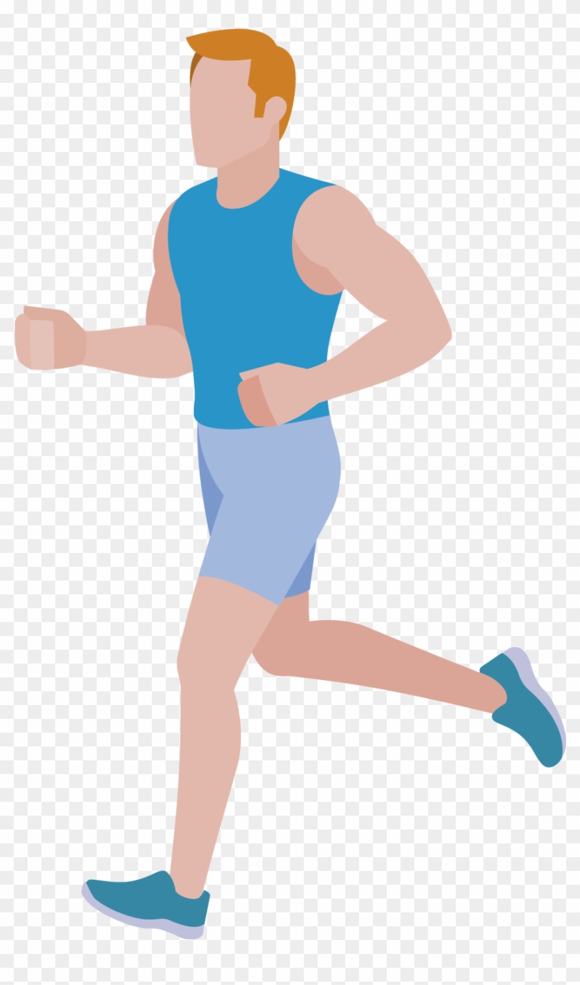 Running Cartoon Flat Design - Flat Design Running Png #513214