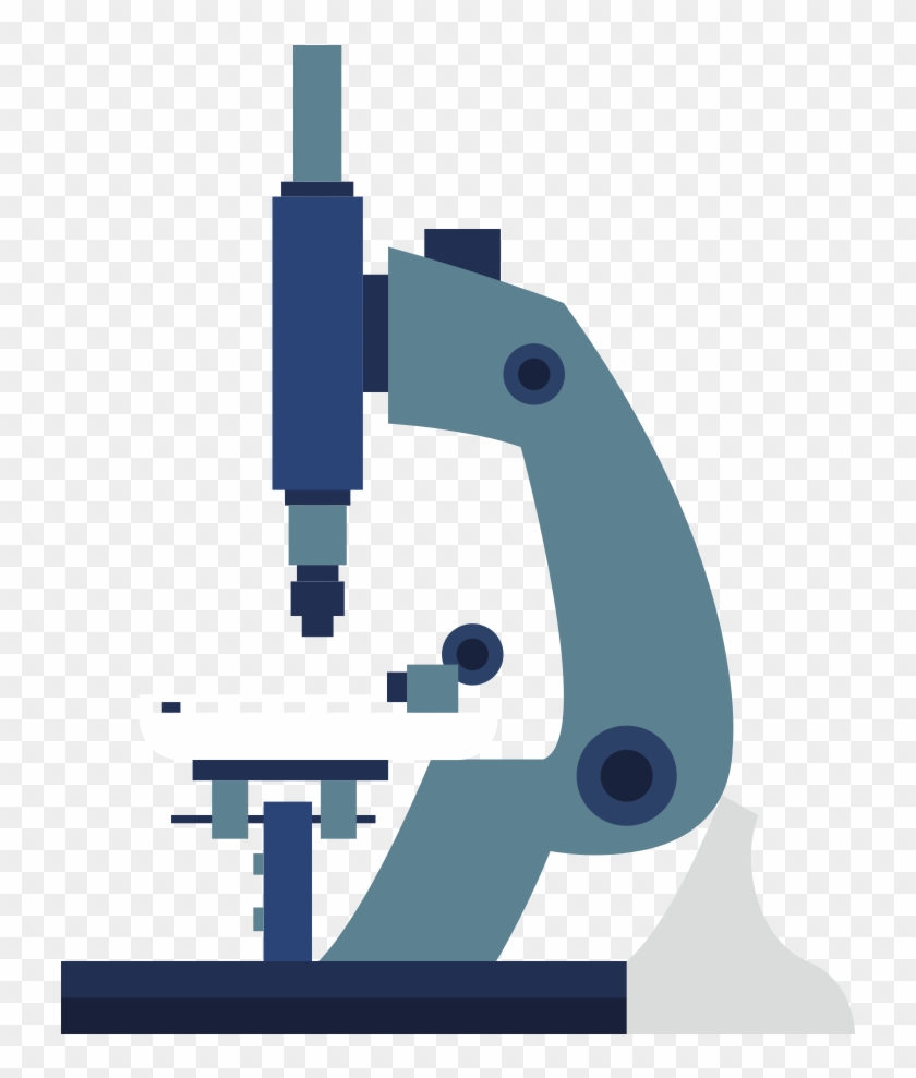 Microscope Laboratory Research Flat Design - Microscope Blue Png #513261