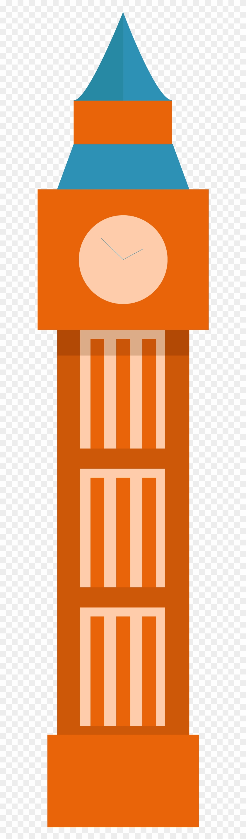 Big Ben Flat Design Bell - Transparent Big Ben Cartoon #513264