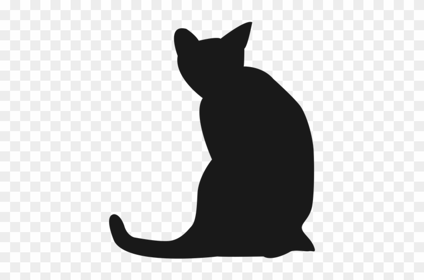 Silhouette Of Cat Sitting Transparent Png Amp Svg Vector - Cat Silhouette Png #513300