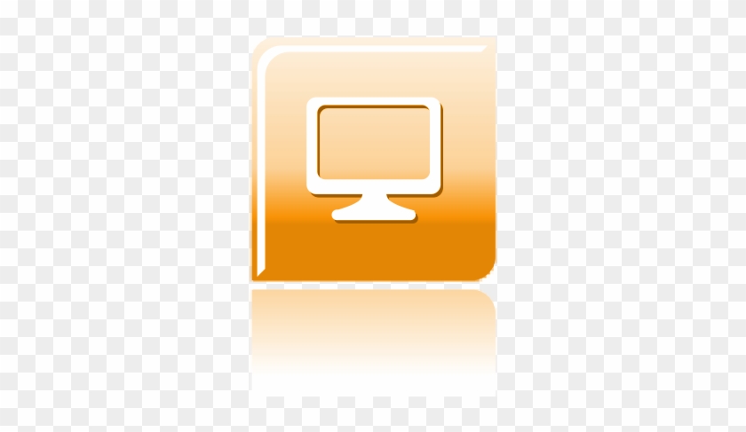 Test Icon Orange - Flat Panel Display #513586