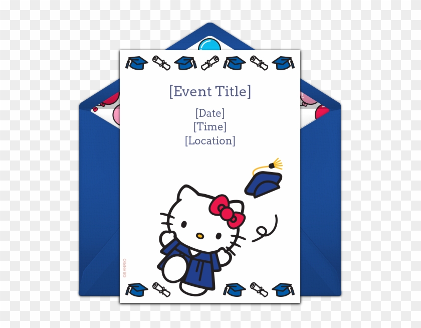 Graduation Clipart Hello Kitty - Hello Kitty Graduation Invitations #513792