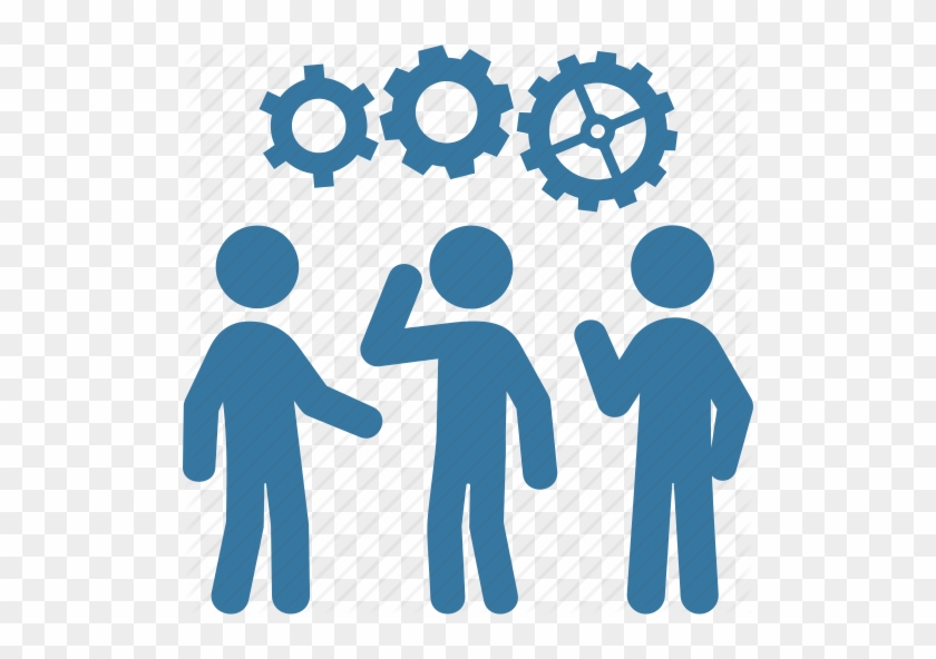 Black And White Teamwork Icon - Team Work Icon #514080