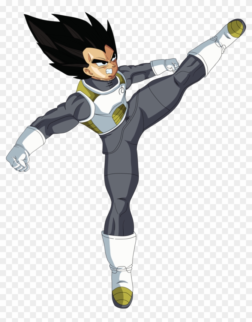 Vegeta Kick Black Hair By Dragonballaffinity - Dbz Vegeta Kick #514235