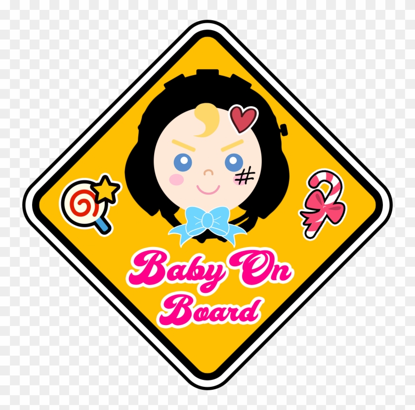 Baby On Board Eyebrows - Lollipop Cartoon #514628