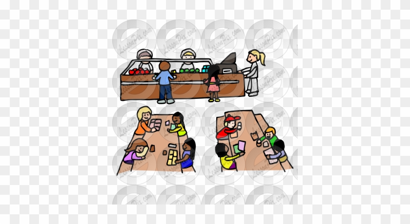 Picture For Classroom Therapy Use Great Cafeteria Clipart - Kids In Cafeteria Clipart #514773