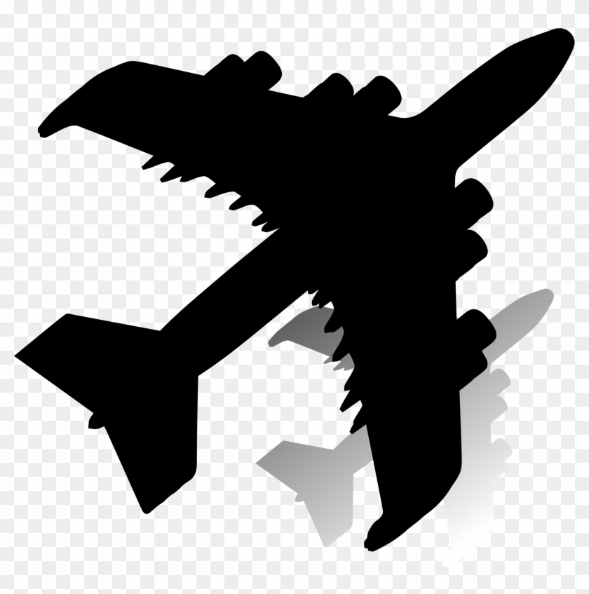 Airplane Clipart Shadow - Airplane Shadow #514780