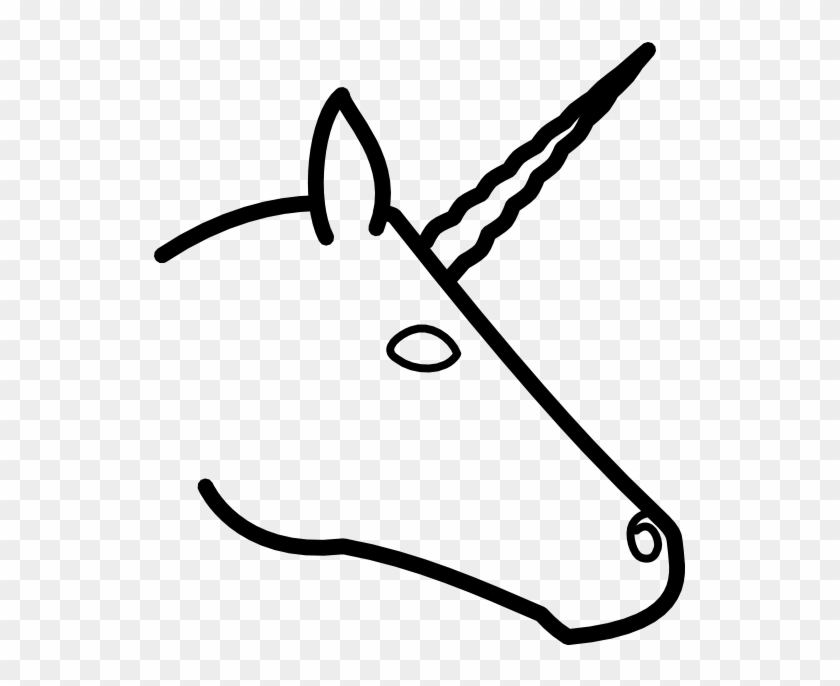 Unicycle - Clipart - Black - And - White - Draw A Unicorn Head Easy #514782