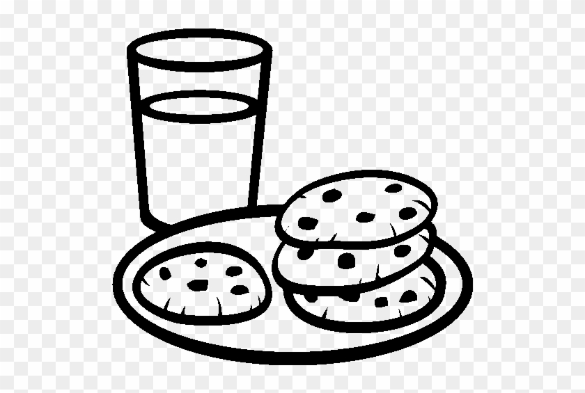 Plate Of Cookies Clipart - Milk And Cookies Coloring Pages #514783