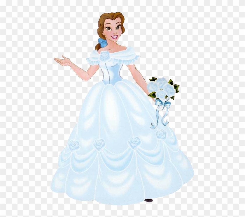 Wedding Dress Clipart Belle - Belle White Dress Png #514901