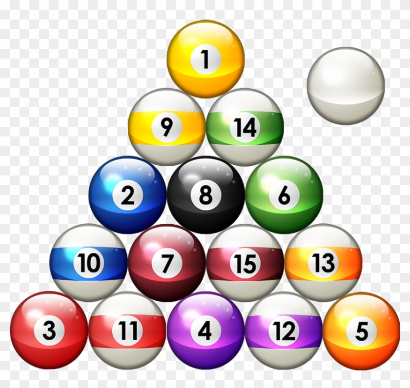 Billiard Ball Clipart Snooker Pencil And In Color - Rack Of Pool Balls #514922