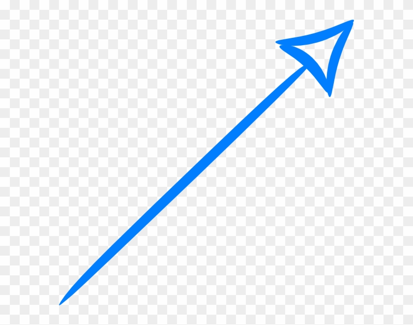 Drawn Arrow Blue - Hand Drawn Blue Arrow Png #514948