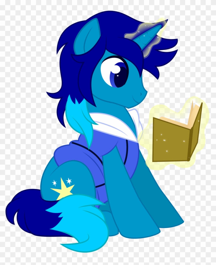 Xnightmelody, Blue, Book, Commission, Magic, Male, - Mylittlepony Light Shine #515054