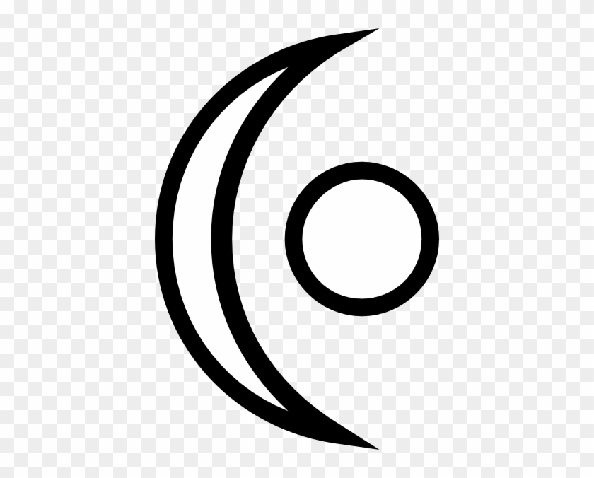 Ancient Symbol Clip Art At Clker - Crescent Moon With Circle #515396