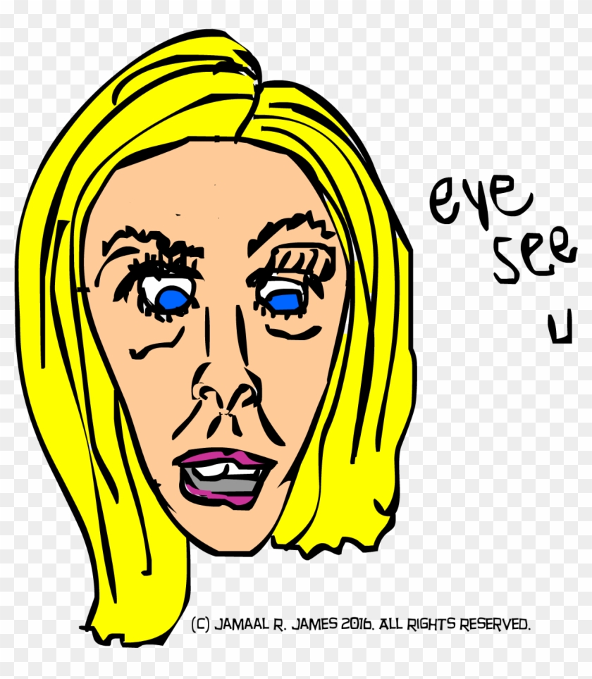 Face Drawing Science Fiction Character Eye See U Created - Illustration #515852