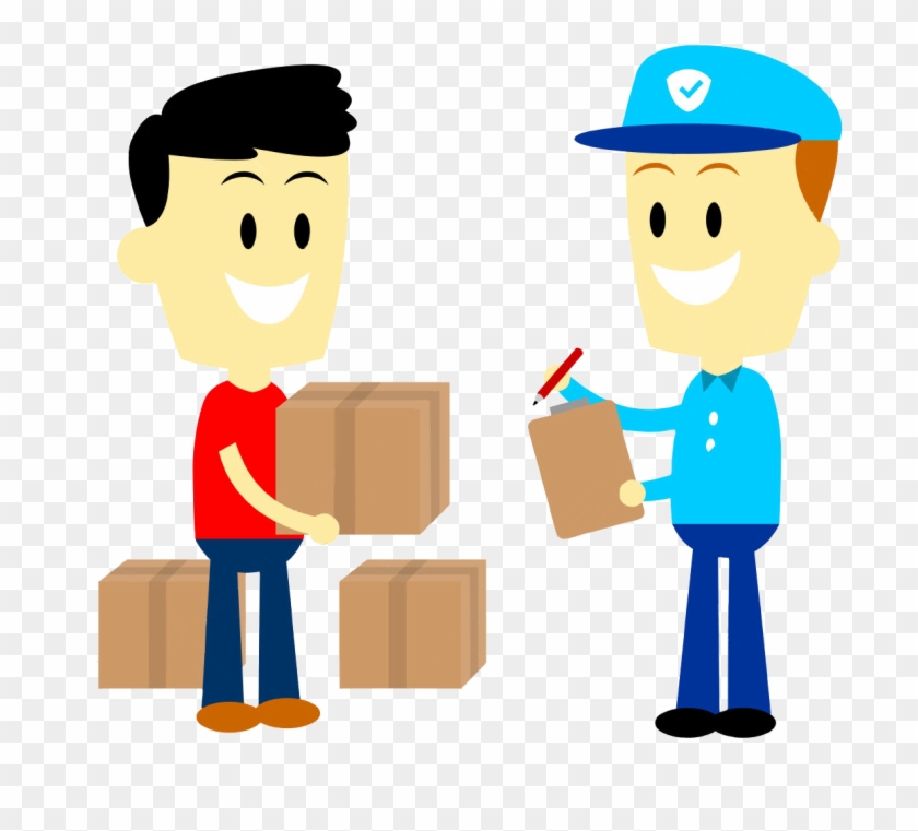 Icono Entregapaquete - Cartoon Receiving Parcel #515859