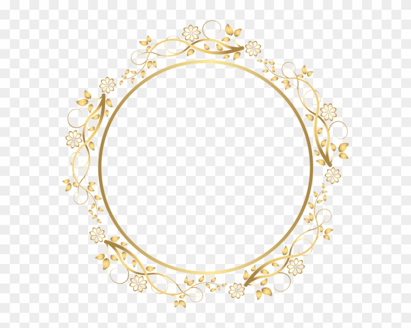 Fondos Para Tarjetas, Tarjetas De Invitación, Decoraciones - Gold Circle Frame Png #515918