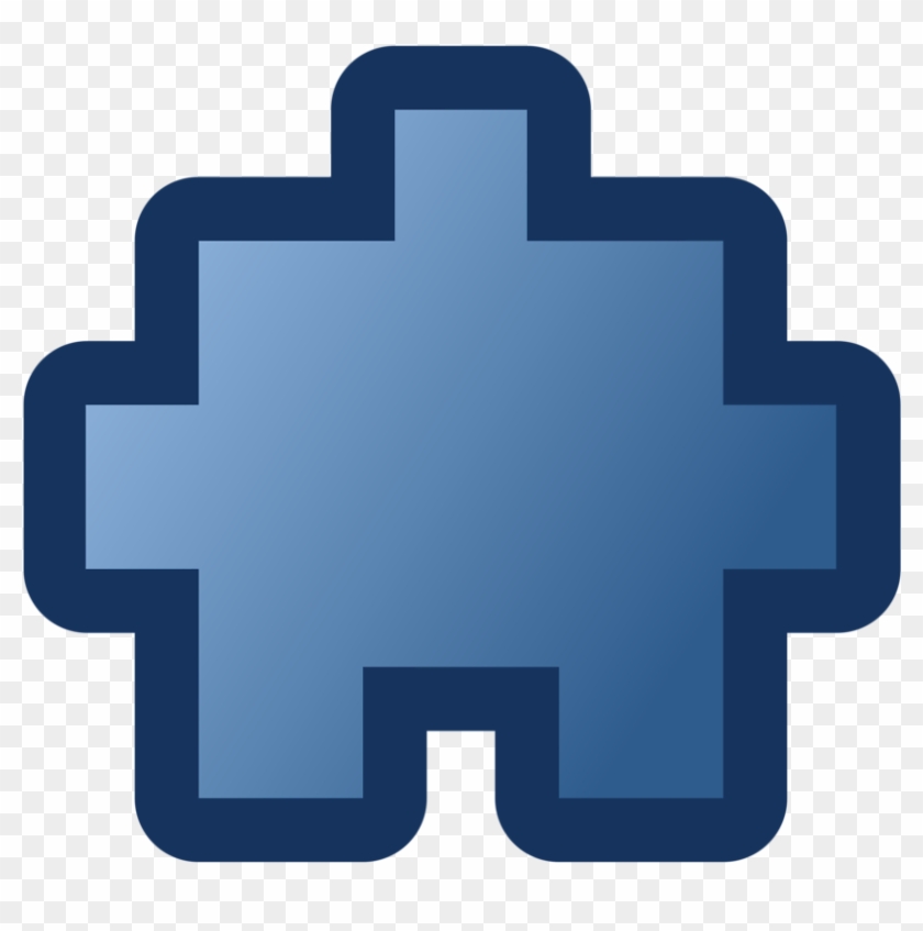 Illustration Of A Blue Puzzle Piece - Icon #515969