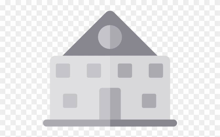 Grade 2-3 - School Building Icon Png Grey #515976