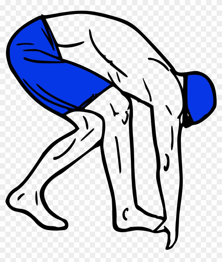 Big Image - Swimmer On Starting Block Clipart #516021