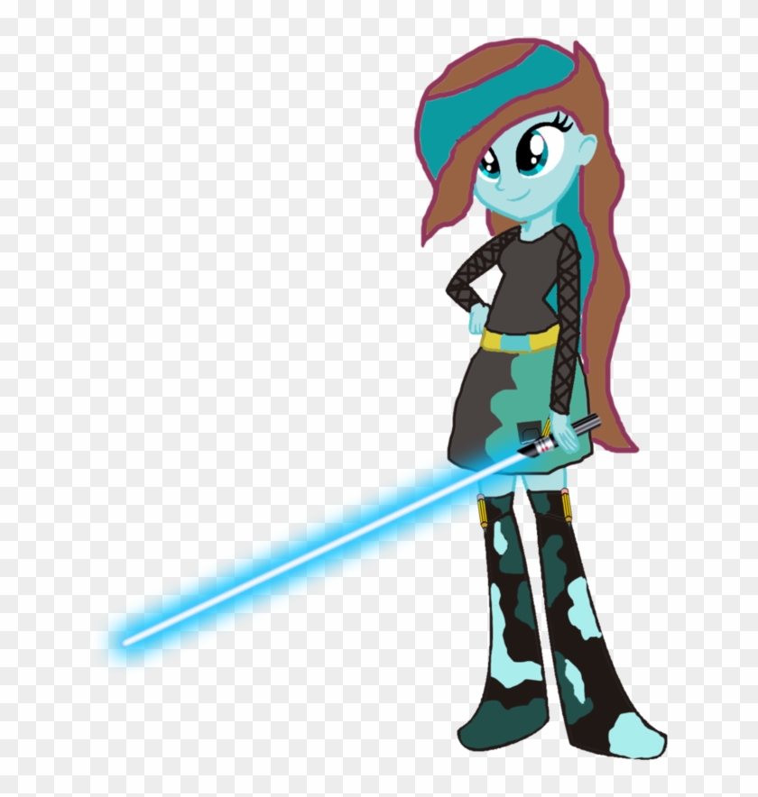 Gamer Sketch Eg With Her Lightsaber By Motownwarrior01 - Mlp Equestria Girls Star Wars #516084