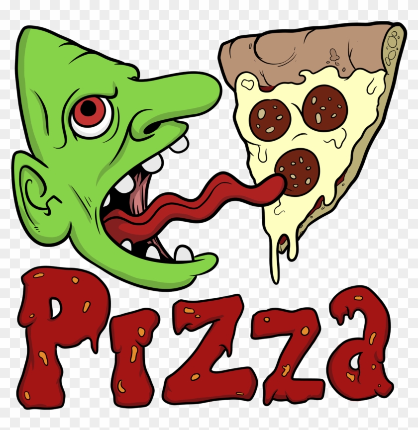 Green Man Licking Pizza - Green Man Licking Pizza #516252