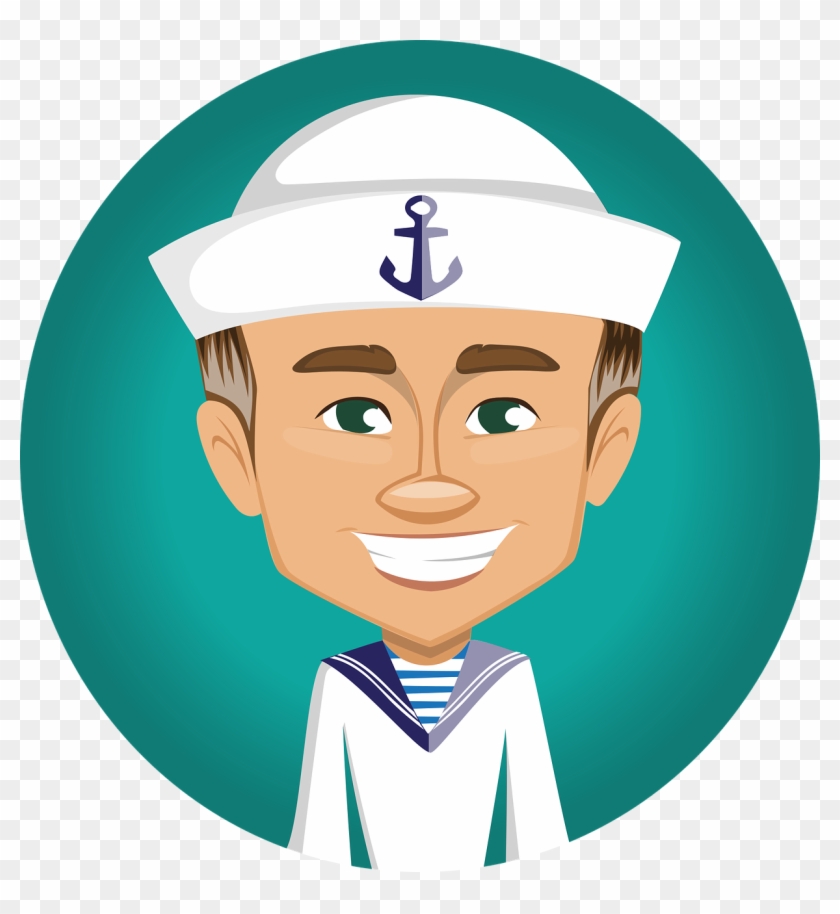 Sailor Man Boat Smiling Cadet Png Image - Sailor Man Vector #516325