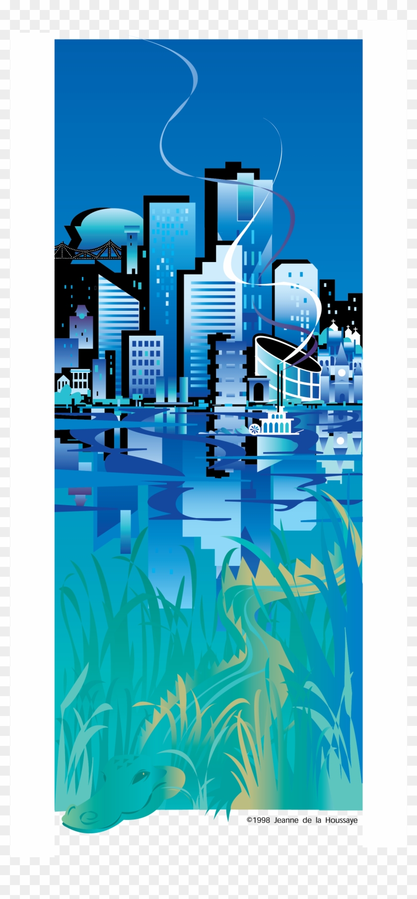 Skyline Over Bayou Clip Art - Skyscraper #516482