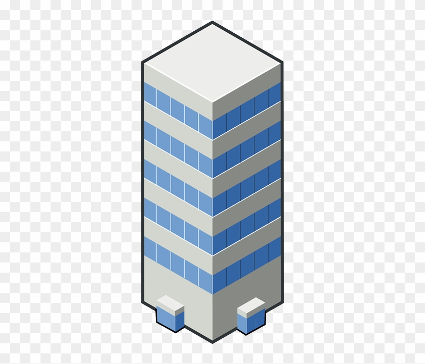 Tall Building, Tower, View, Blue, Windows, Side, Tall - Tower Clipart #516483
